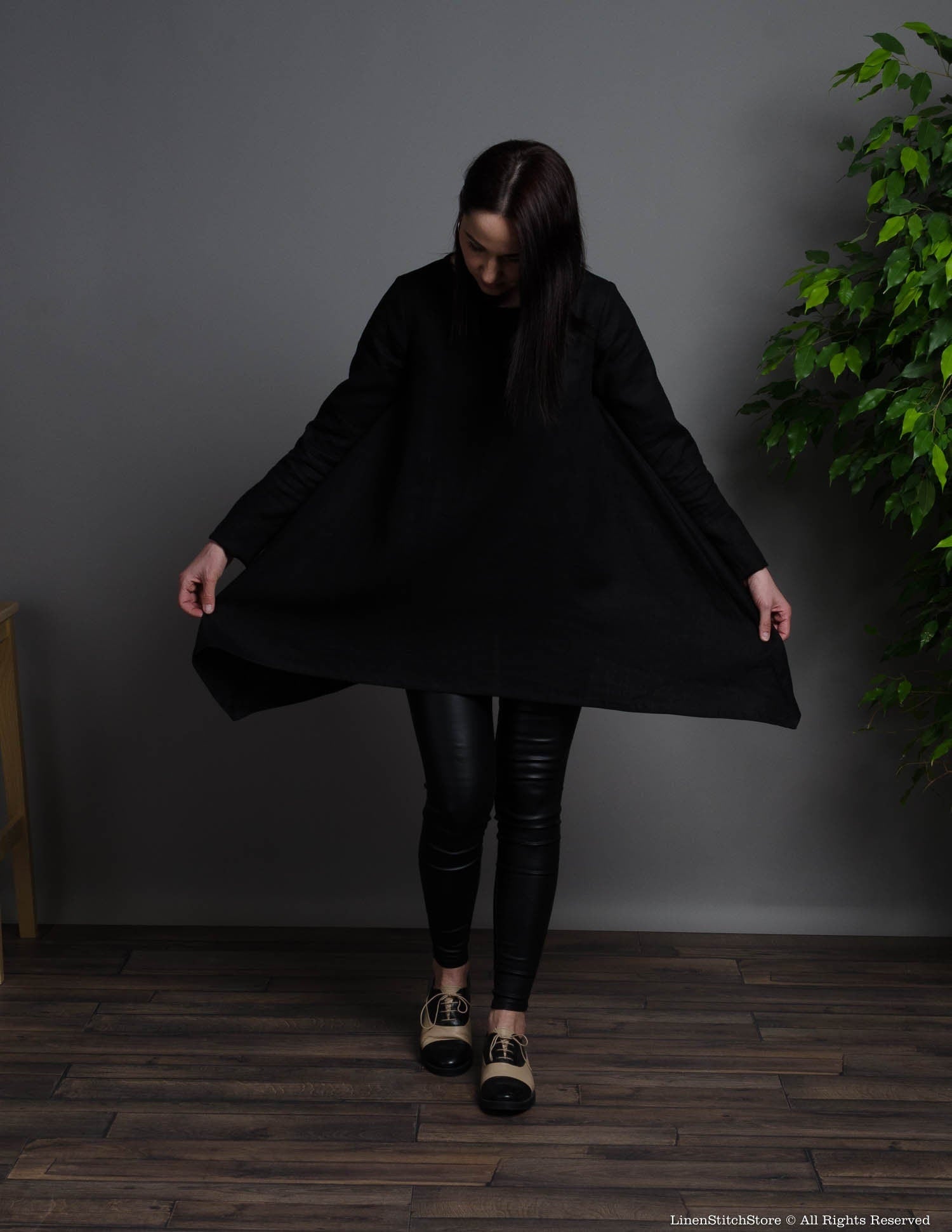 AURORA Linen tunic | Black