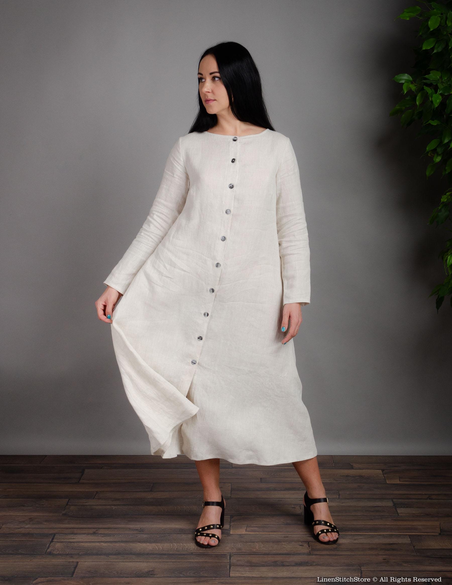 MELODY Linen dress | Natural