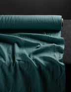 Electric blue medium weight linen fabric supply