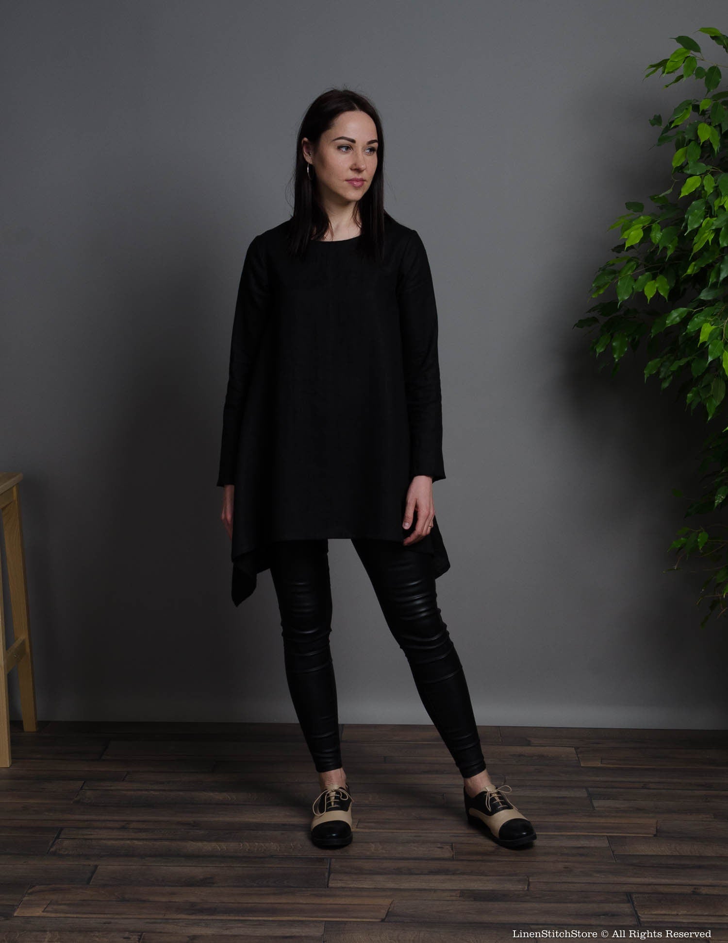AURORA Linen tunic | Black