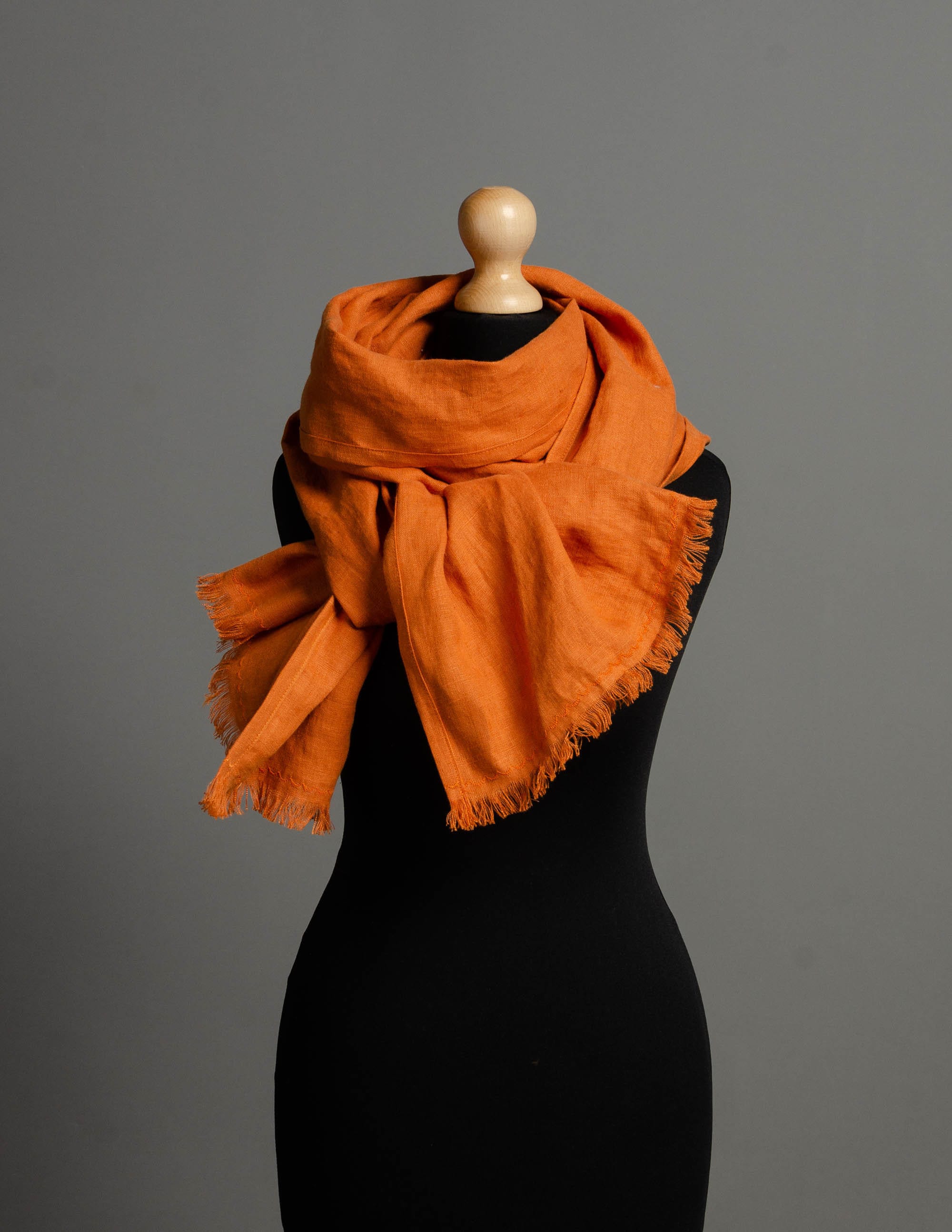 Linen scarf | Terracotta
