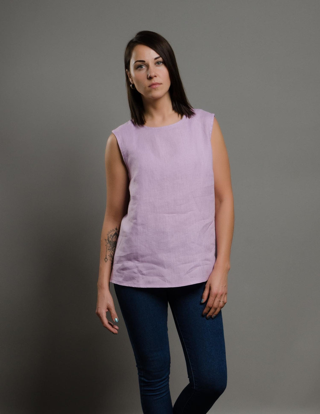 MONIKA Linen top | Light purple