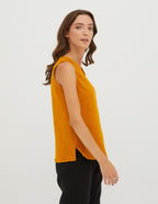 REGINA Linen top | Mustard