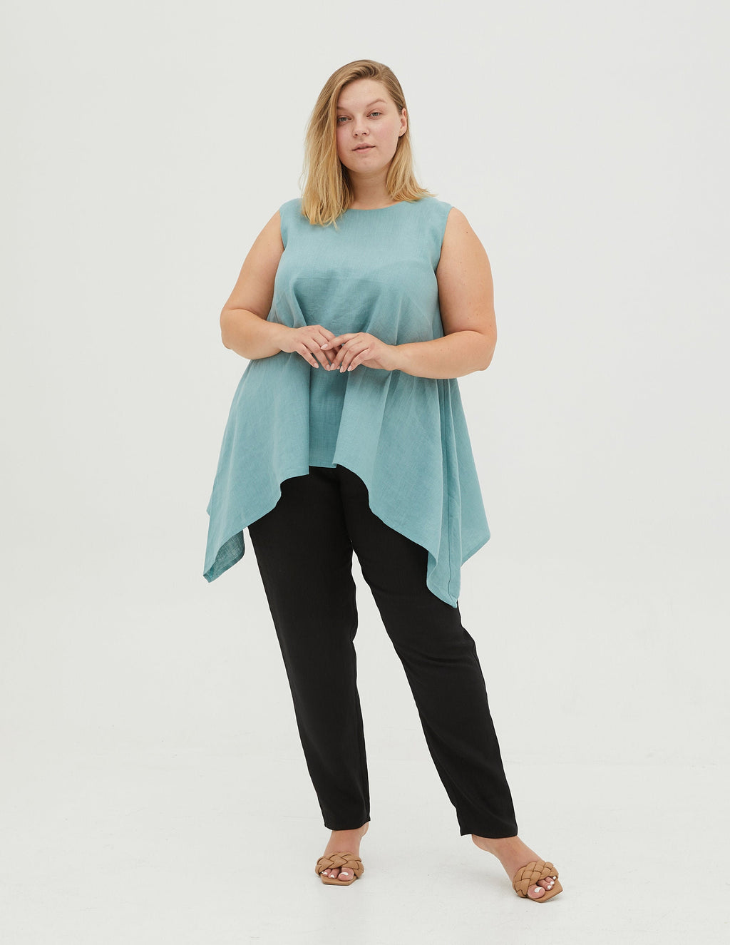 LAURA Linen tunic | Electric blue