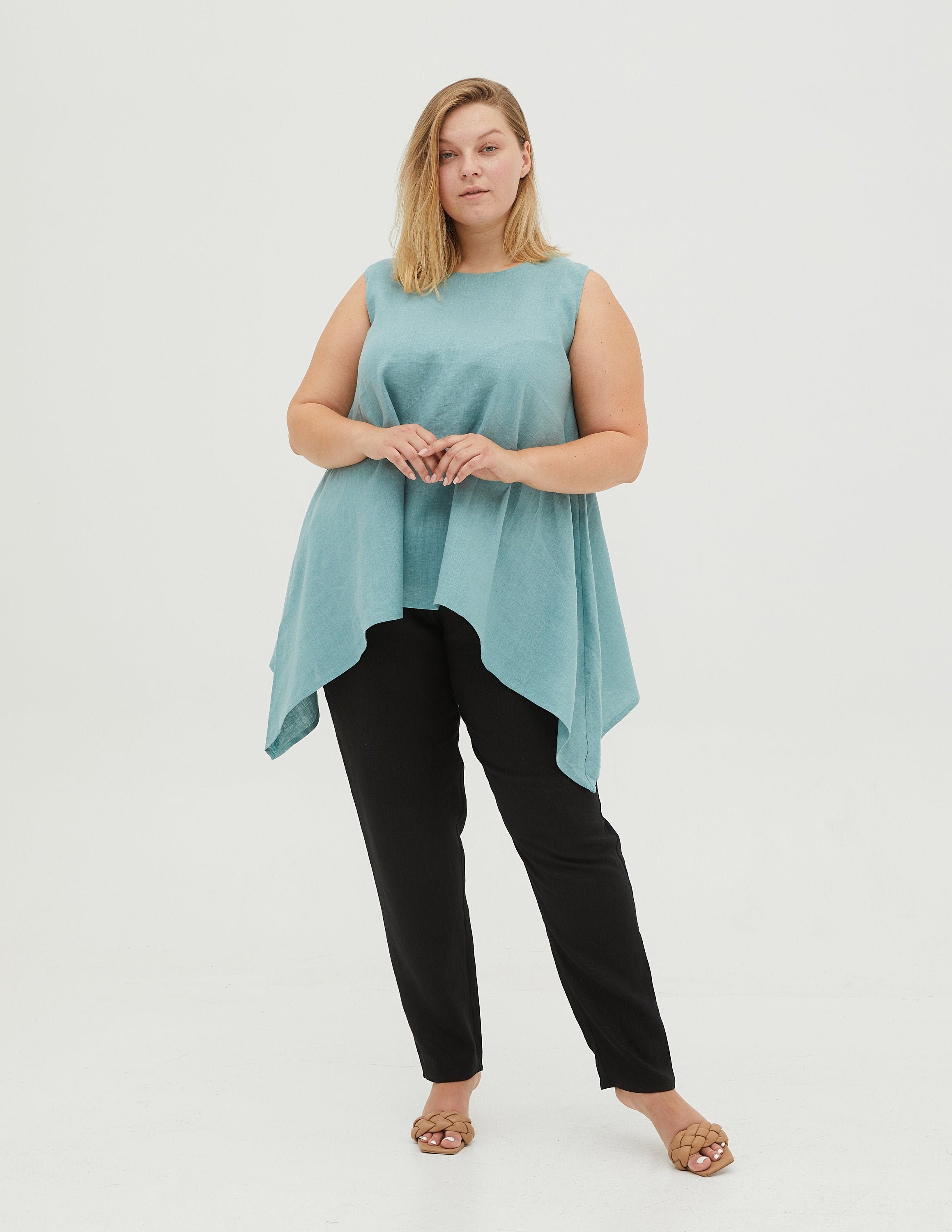 LAURA Linen tunic | Electric blue