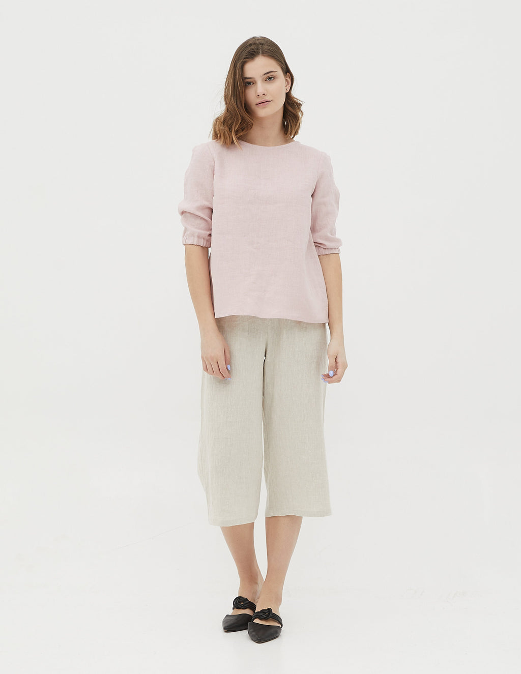 EMILY Linen blouse | Dusty pink