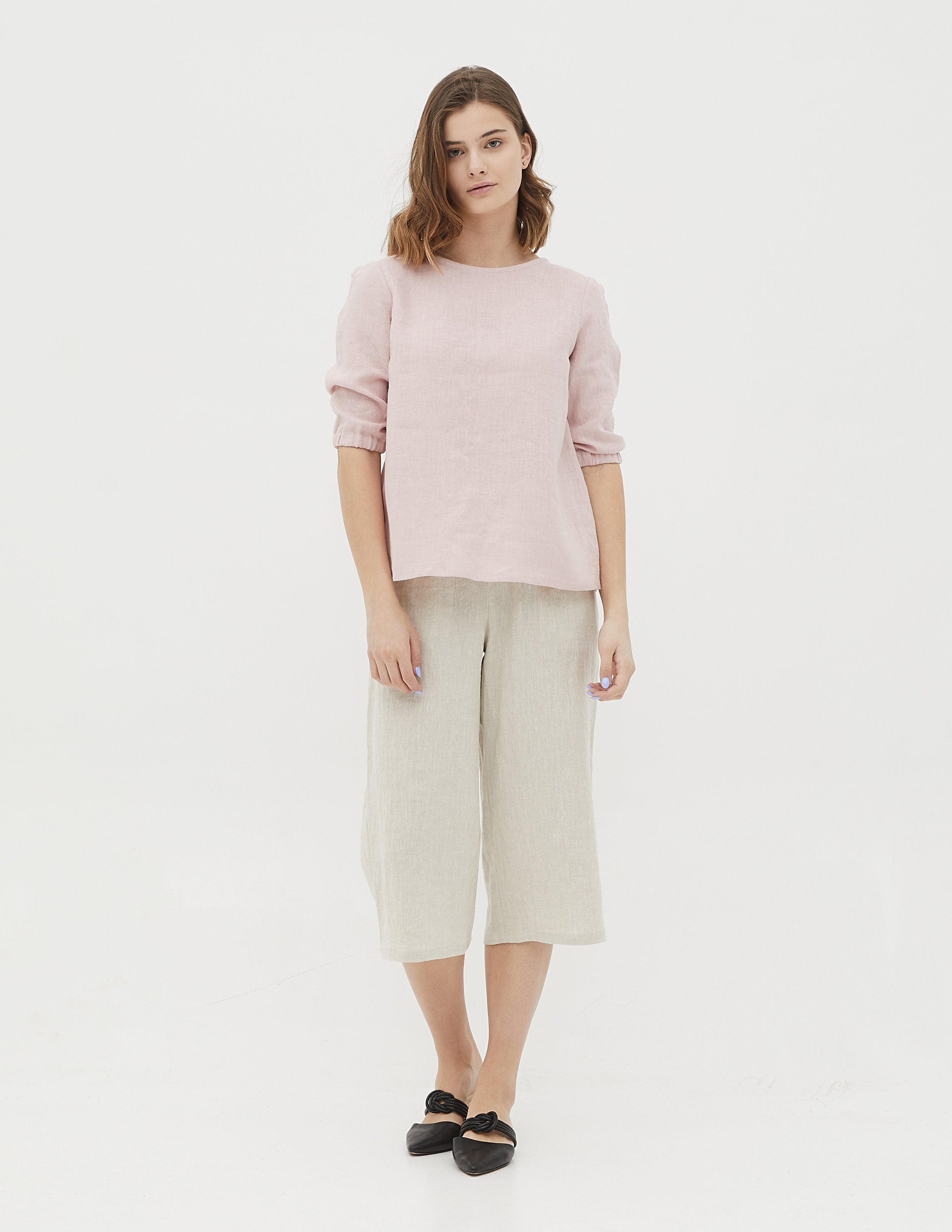 EMILY Linen blouse | Dusty pink