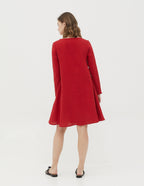 VERONICA Linen dress | Bright red