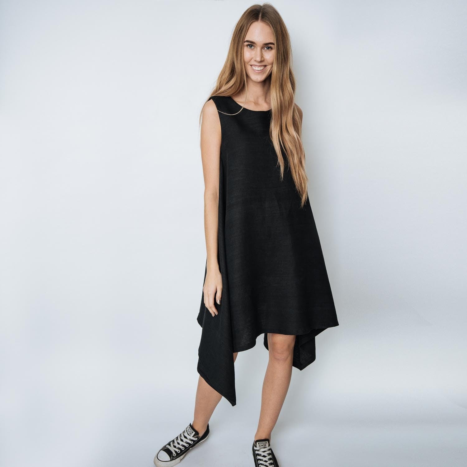 JENNIFER Linen dress | Black