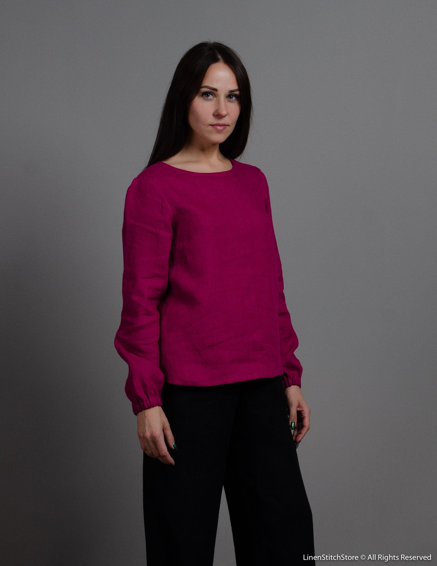 SANDY Linen blouse | Rose