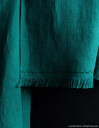 Linen scarf | Emerald green