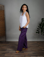 REGINA Linen top | White