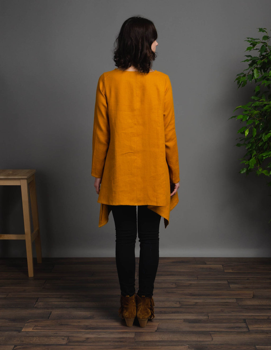 AURORA Linen tunic | Mustard