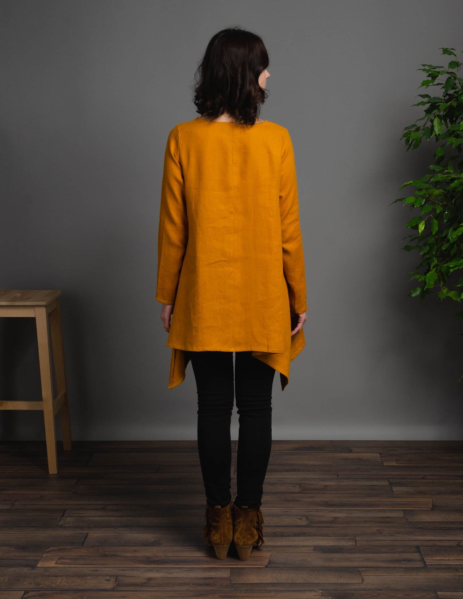 AURORA Linen tunic | Mustard