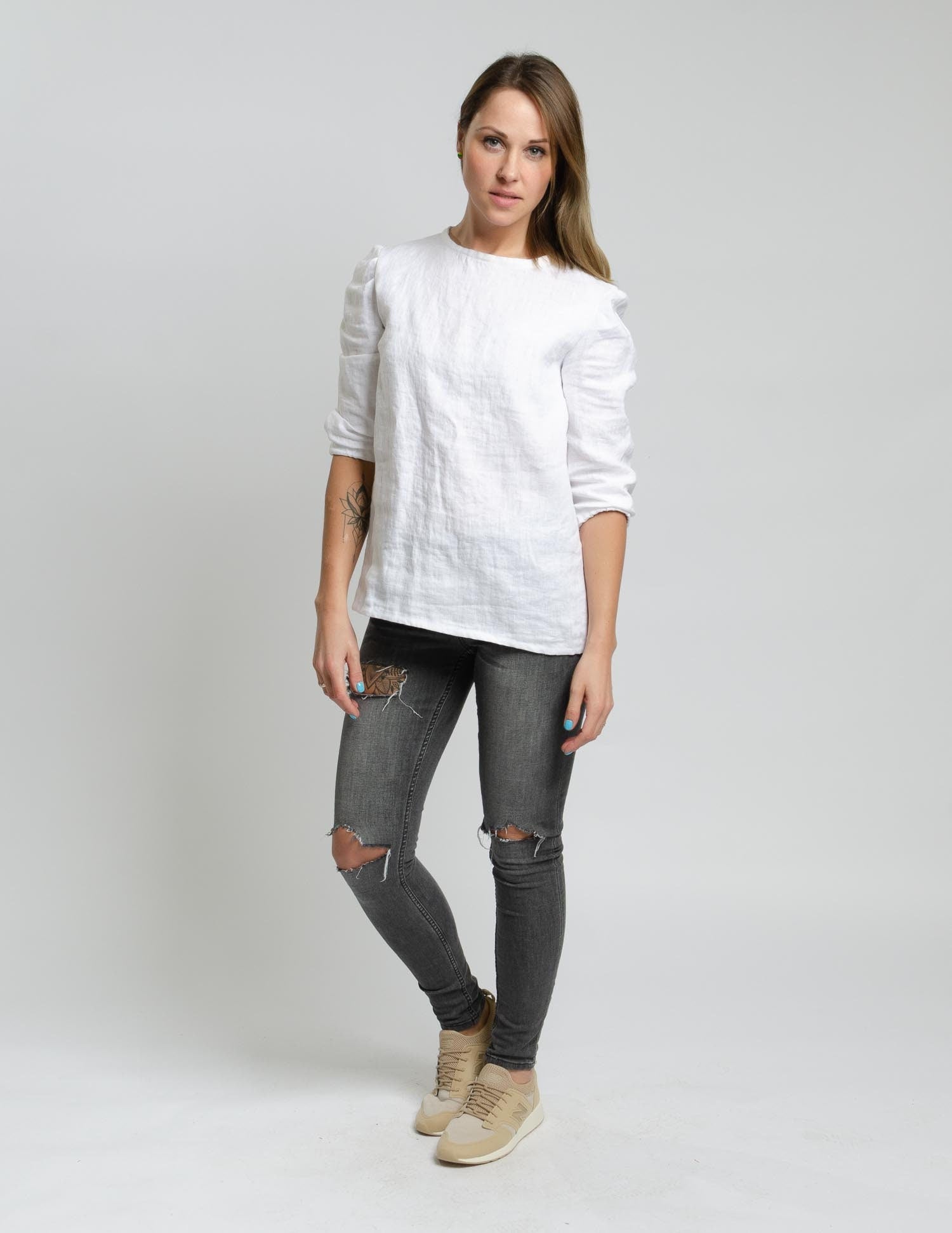 EMILY Linen blouse | White