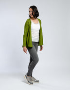 DENICE Wrap linen jacket | Olive
