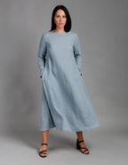 SARAH linen dress | Electric dots