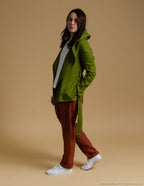 ALEXANDRA Linen hoodie | Olive