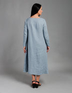 SARAH linen dress | Electric dots
