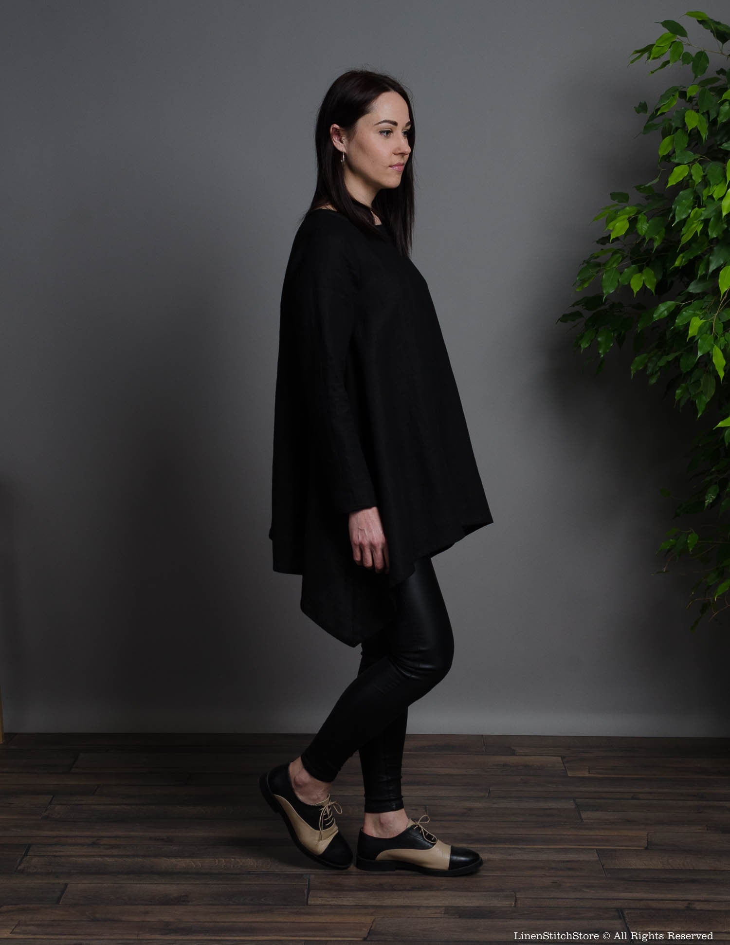 AURORA Linen tunic | Black