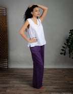 REGINA Linen top | White