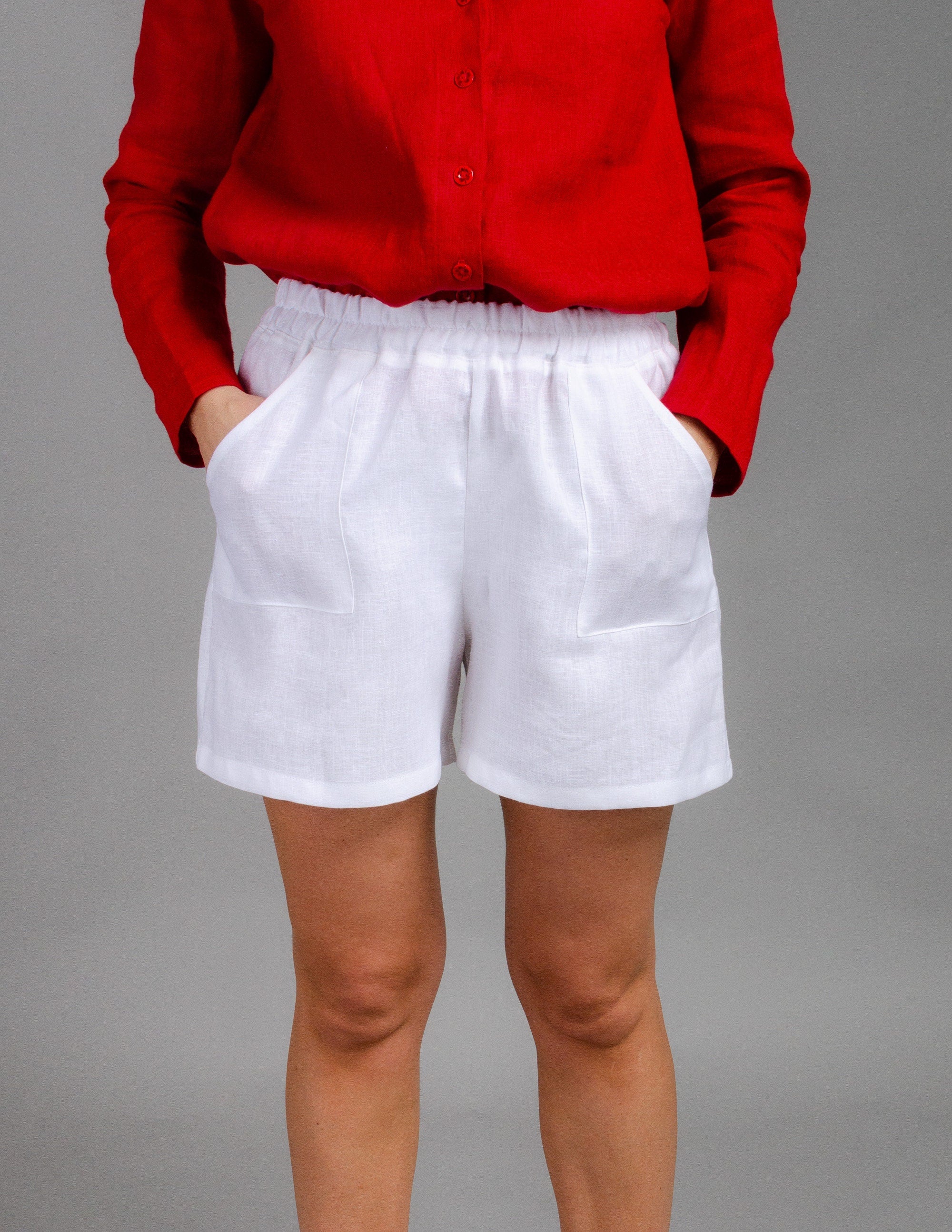 TAMARA Linen shorts | Rose