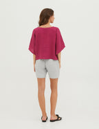 MARTHA oversized linen tunic | Rose