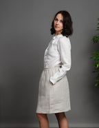 NINA Linen skirt | Natural