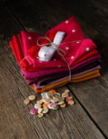 Linen  fabric remnants set