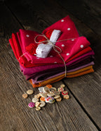 Linen  fabric remnants set