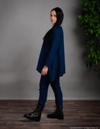 AURORA Linen tunic | Navy blue