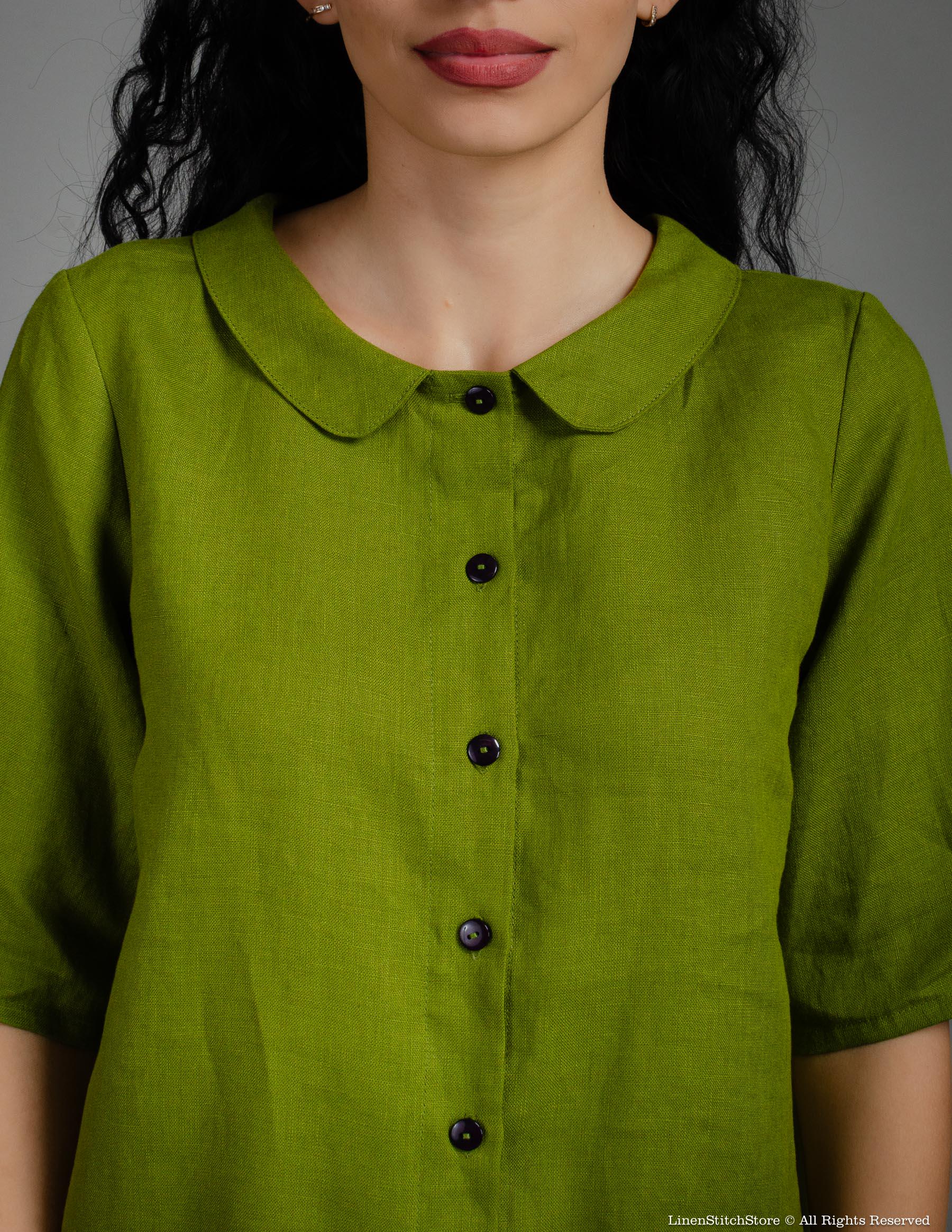 KYRA Linen blouse | Olive