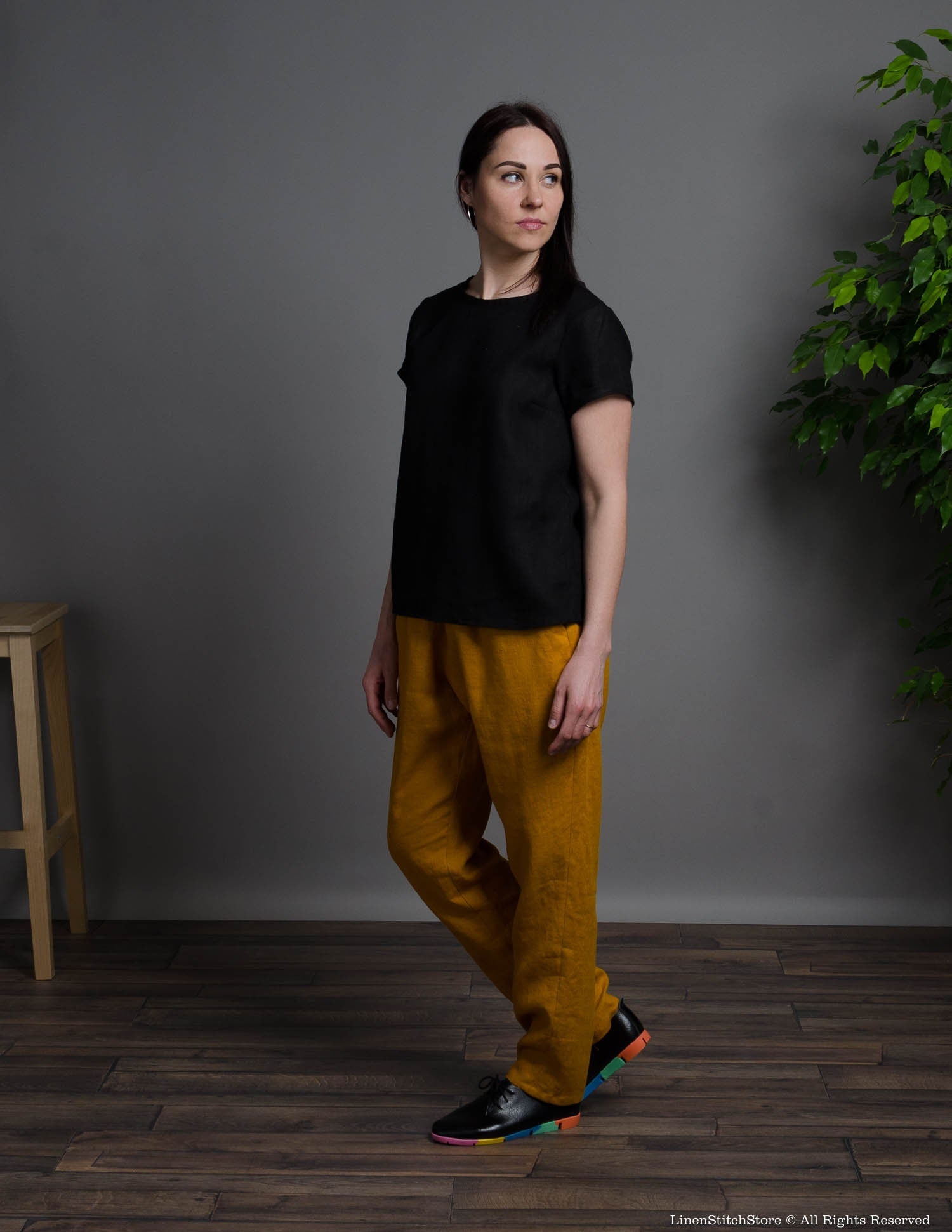 IEVA Linen top | Black