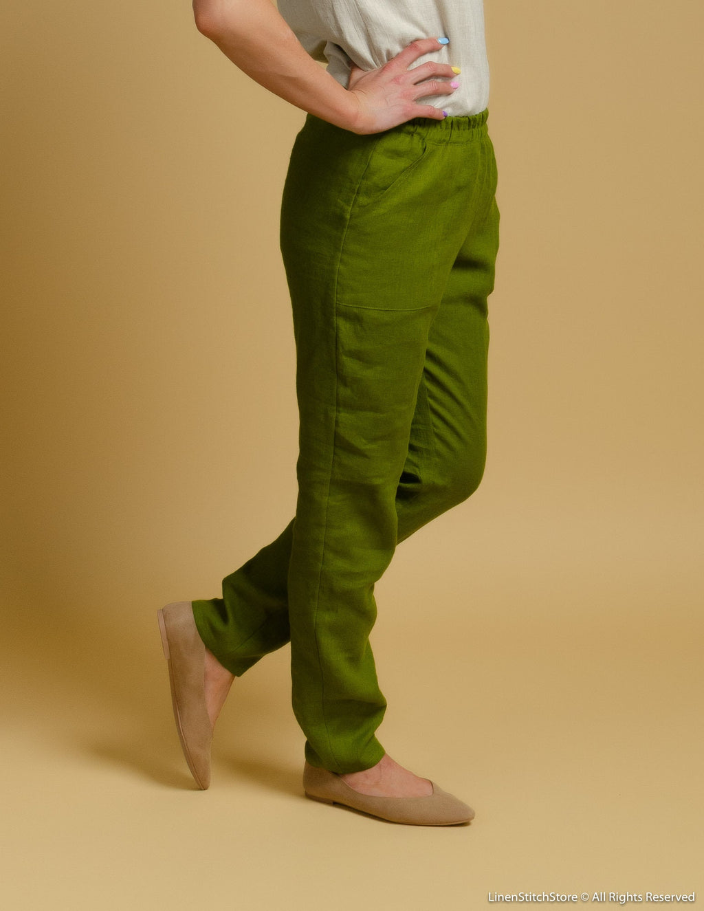 RUTH Linen pants | Olive