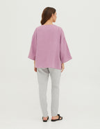CAROLINA Wrap linen blazer with | Light purple
