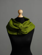 Loop linen scarf | Olive