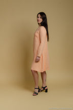 VERONICA Linen dress | Peach