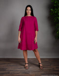 BARBARA Linen dress | Rose