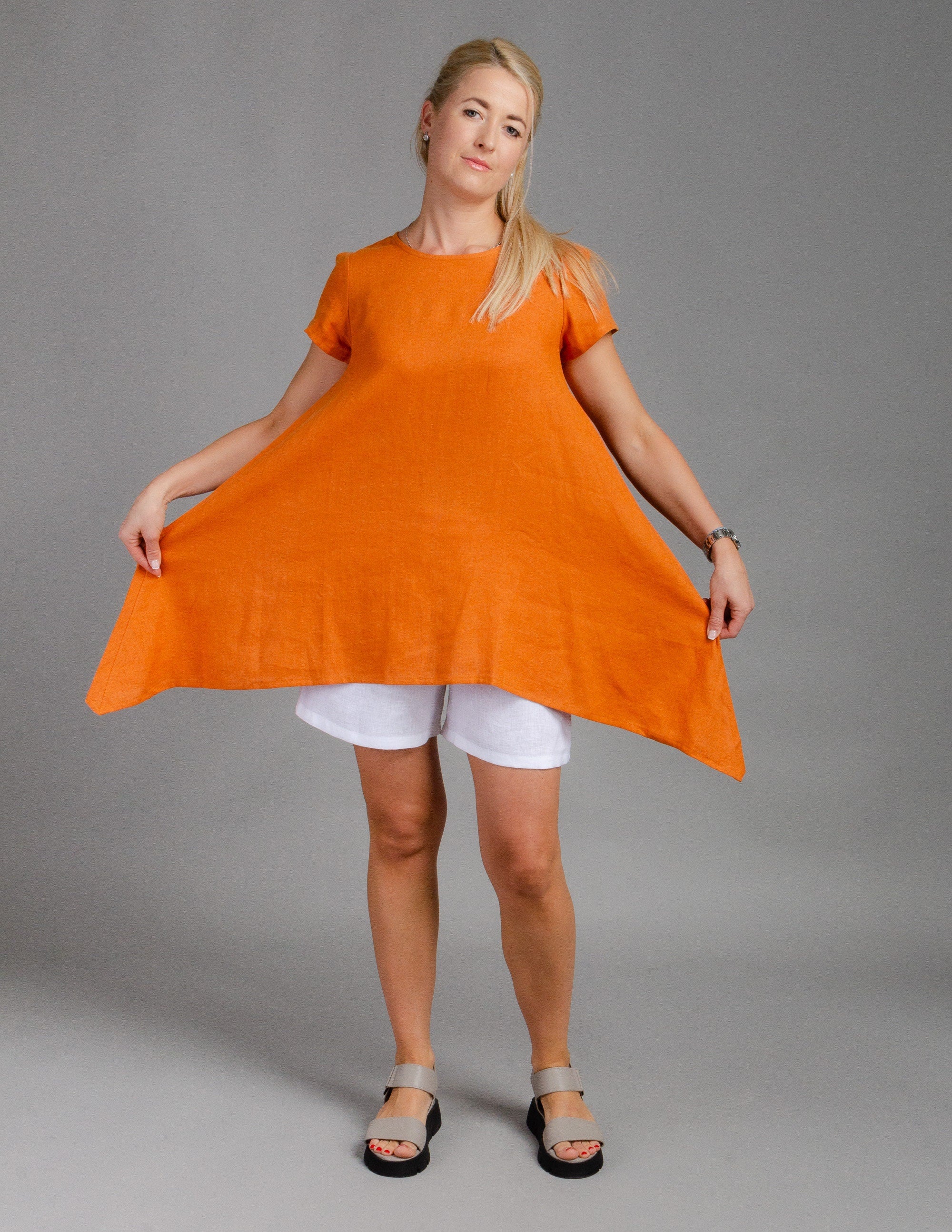 LINDA Linen tunic | Terracotta