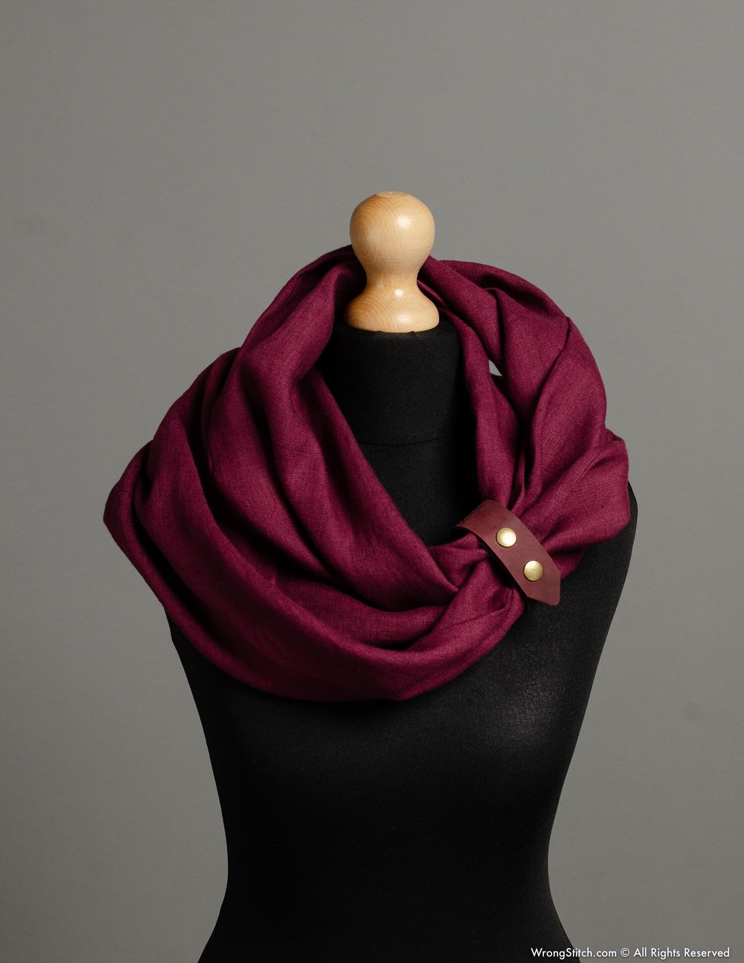 Loop linen scarf | Electric dots