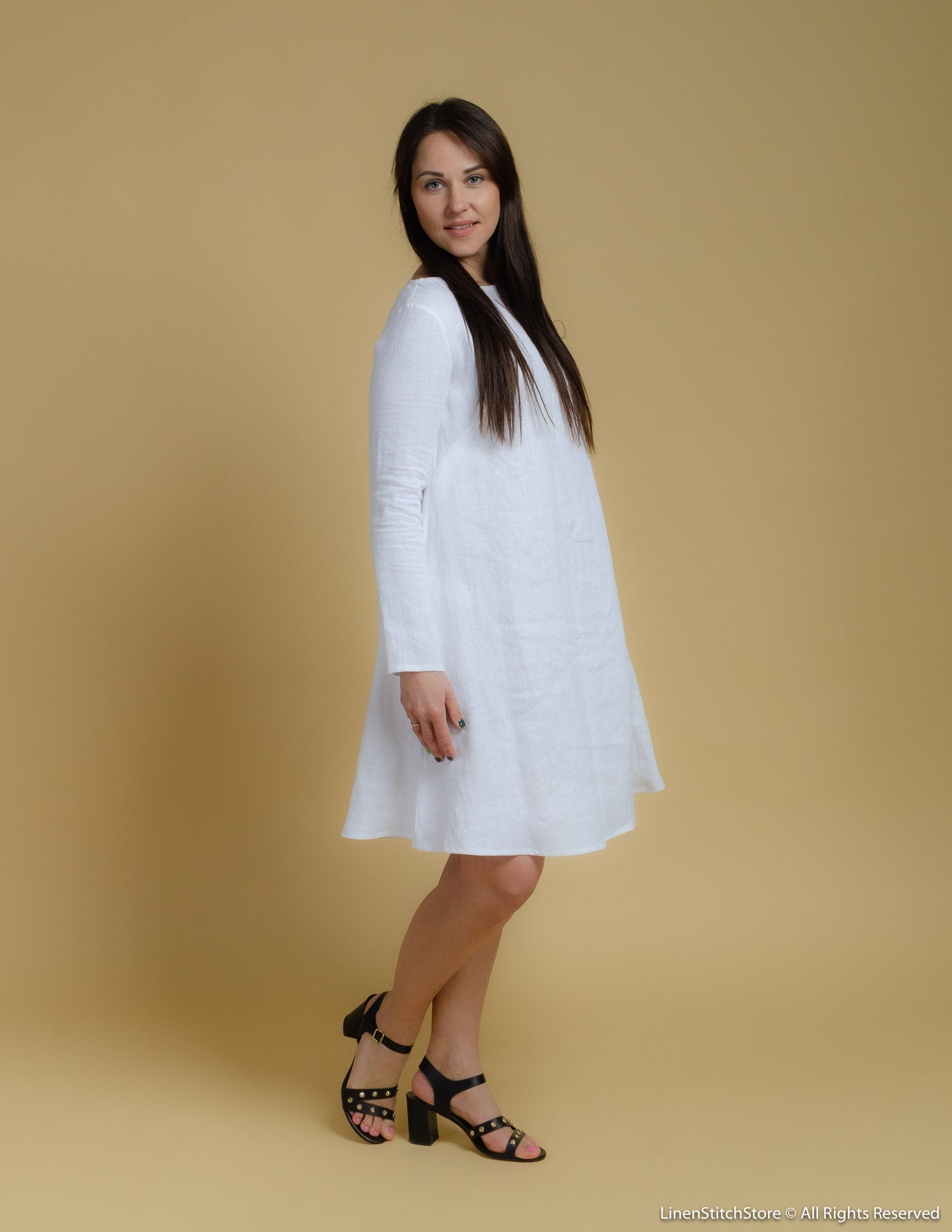 VERONICA Linen dress | White