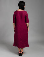 BERTA Linen dress | Marsala