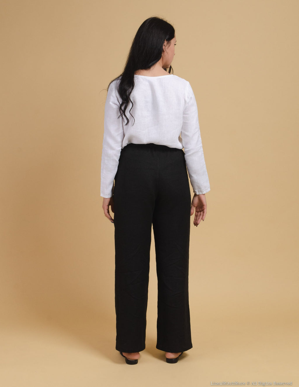 LESLIE Linen pants | Black