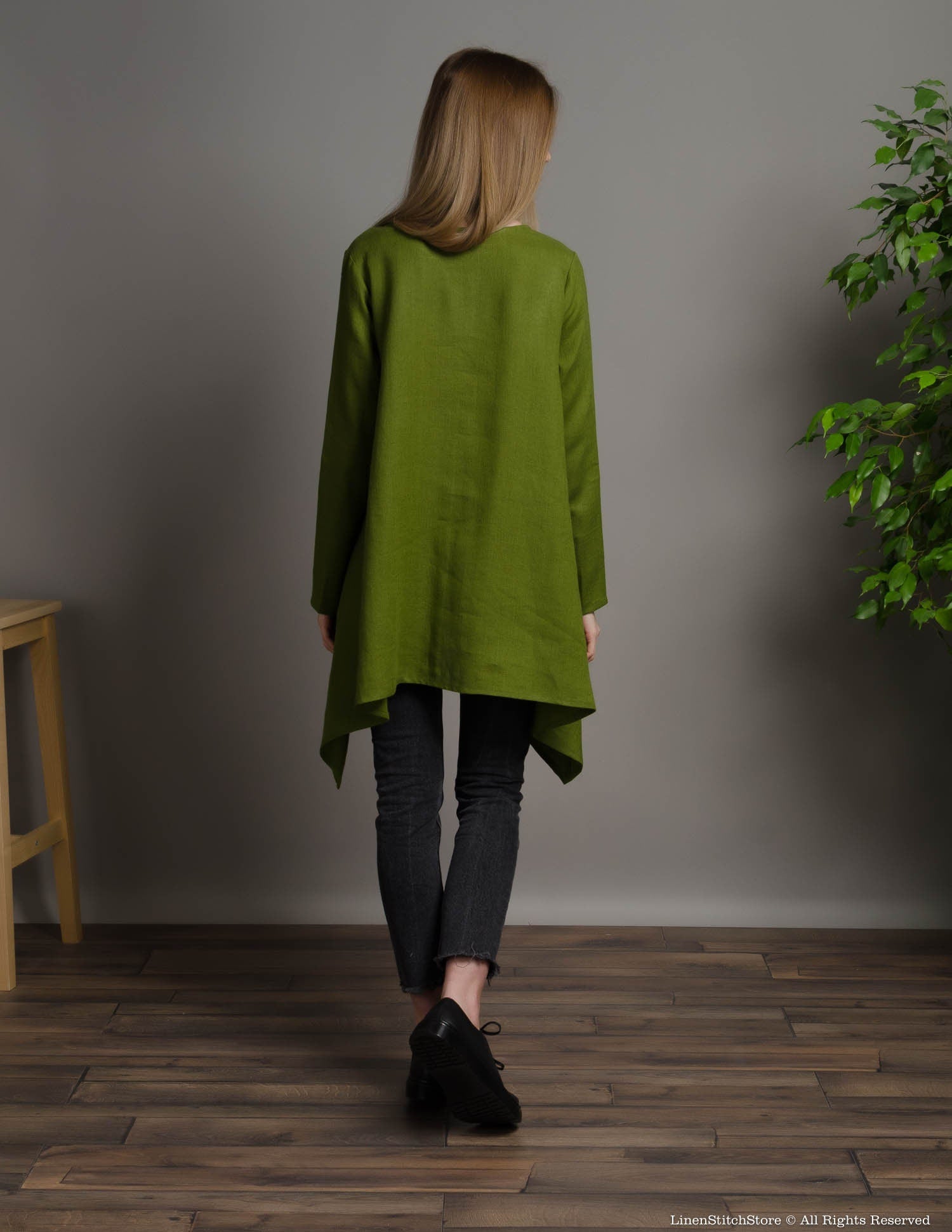 AURORA Linen tunic | Olive