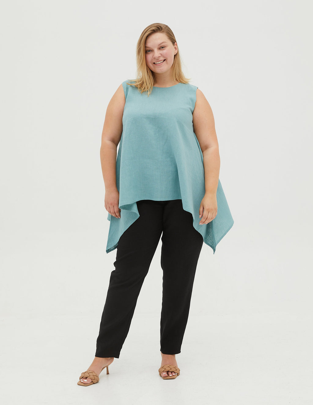LAURA Linen tunic | Electric blue