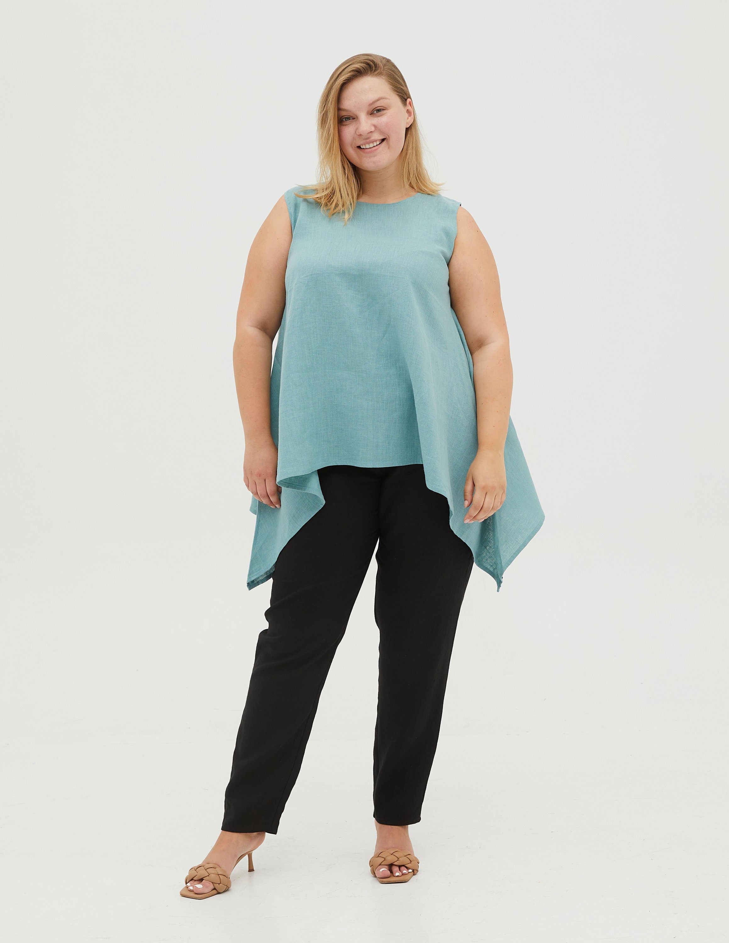 LAURA Linen tunic | Electric blue