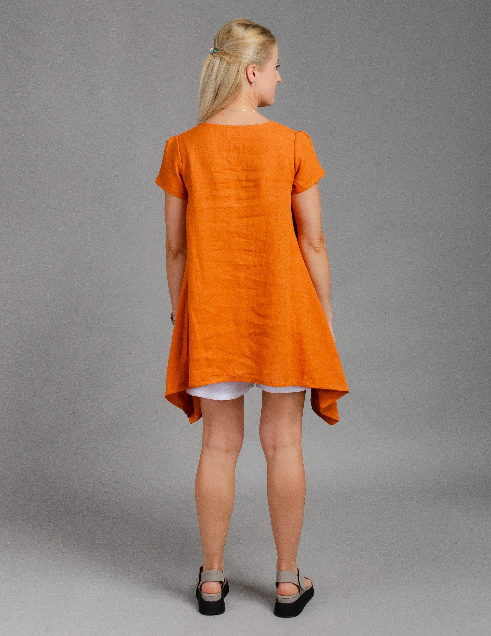 LINDA Linen tunic | Terracotta