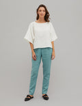 MARTHA oversized linen tunic | White