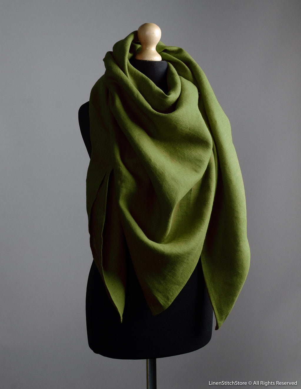 Linen shawl | Olive