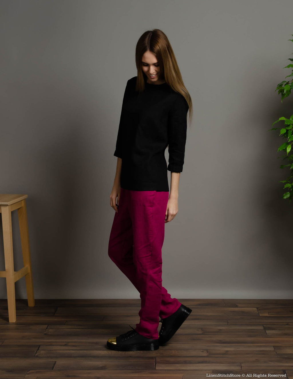 EMILY Linen blouse | Black